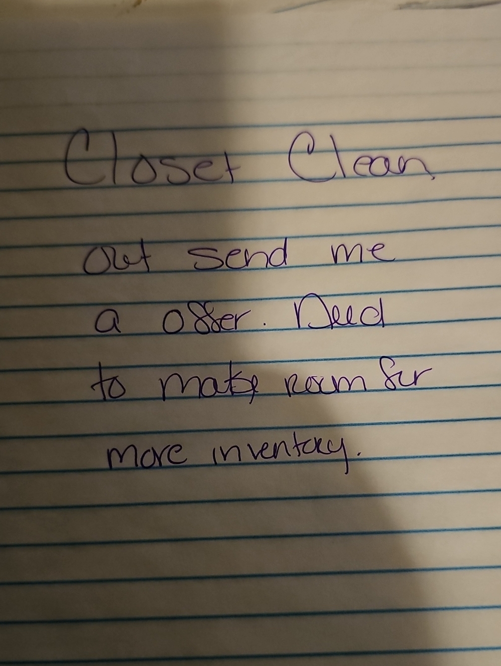 Closet Clean Out Make Me Offer